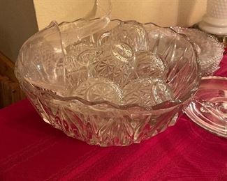 Punch Bowl set. 12 cups and ladle included.