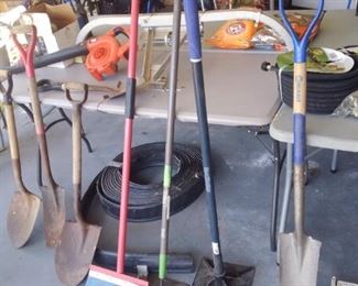 Yard and garden tools.