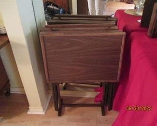 TV trays - set of 4 with stand.