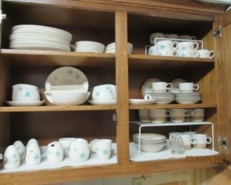 Kitchen. Vintage dishware. Not sure of pattern name but we have lots of it!