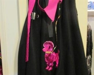 PinkSequined poodle skirt with belt