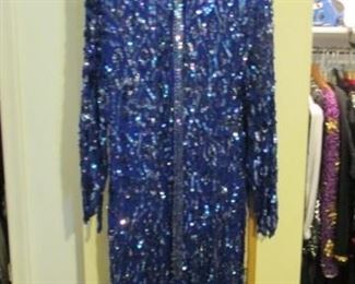 Blue Sequined Dress