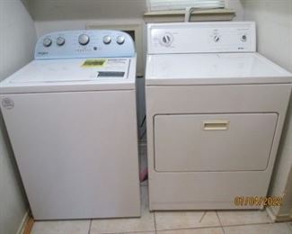 Whirlpool washing machine; Kenmore dryer. Very clean and good condition