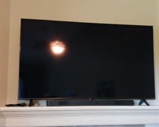 LG Nanocell 75" television, LG soundbar