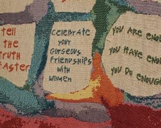 Blanket with quotes