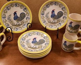 Provencial hand painted rooster by Mann