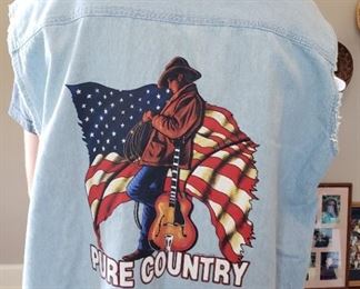 PURE COUNTRY denim shirt signed by John Conlee