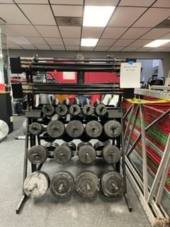 weight set with rack