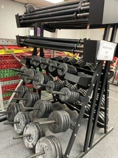 weight set with rack