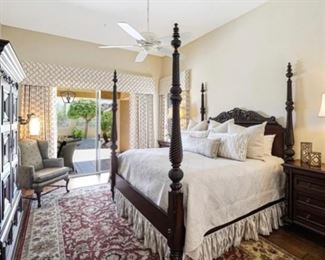 Tommy Bahama Rumba Del Sol King Bed suite; includes two nightstands, bed frame and armoire. $3750 for whole set