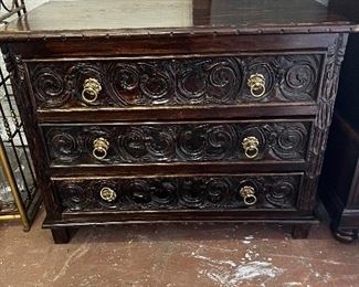 Spanish carved dresser $600