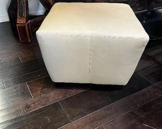 Two genuine leather ottomans from ladlows $250 each 