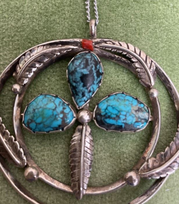 Turquoise Dreamcatcher Necklace