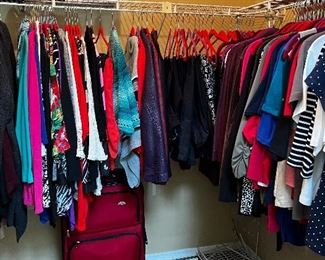 Beautiful women's clothing sizes medium to 20W.  Some never worn.  Lovely Leather jackets.