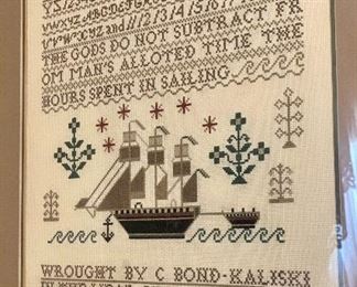 needlework sampler 1983