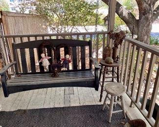 vintage swing and stools