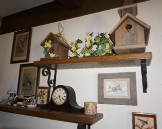 clocks and bird houses
