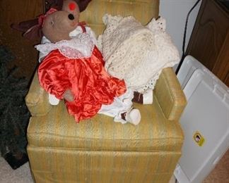 chair with Christmas Moose