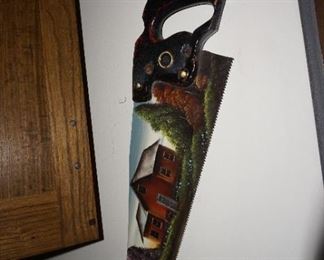 hand painted saw