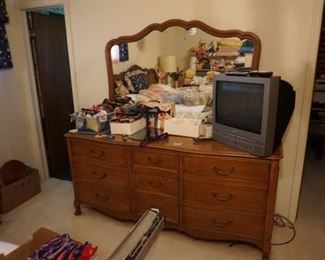 dresser and mirror
