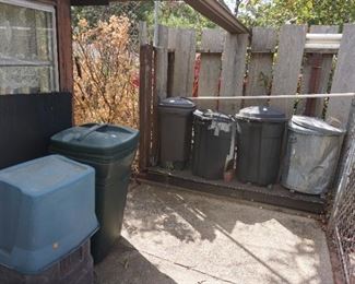 trash cans