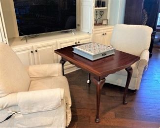 Queen Anne game table (doubles in size)