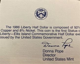 1986 Liberty Half Dollar
