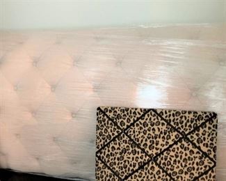 Consigned tufted king headboard (wrapped)