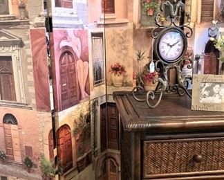 4-panel room divider (all sorts of doors on it)