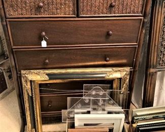 6-drawer chest; lots of frames