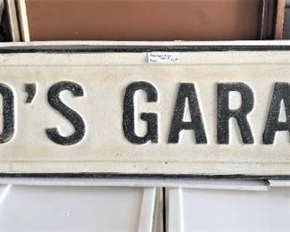 Sign for Dad' Garage
