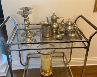 Chrome tea cart