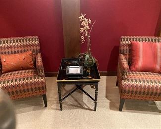 Four matching chairs available 