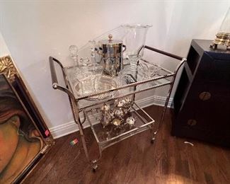 Chrome bar cart 