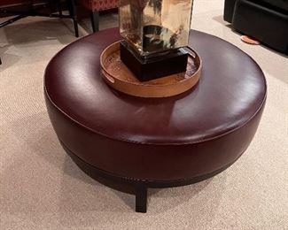 Leather ottoman 