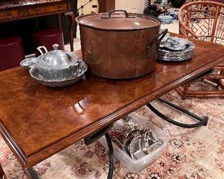 Hand wrought iron based table