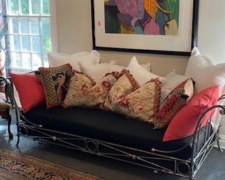 Polished steel day bed