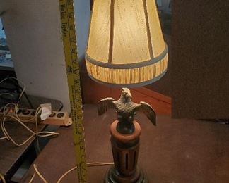 Federalist figural eagle lamp. 
