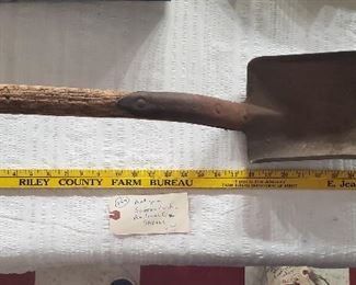 Short handle coal shovel marked Southern Pacific Lines. Railroad / railway, used to shovel coal to the firebox in the old steam trains that went out in the 1930s. 