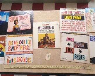 Old record albums, blues, jazz, etc. 