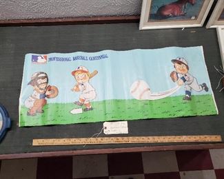 1969 Major League Baseball centennial celebration poster featuring the Campbell Soup Kids. 