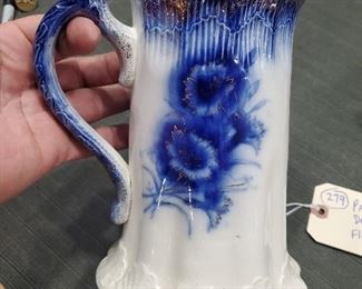 antique Denby flow blue pitchers