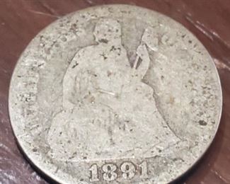 1891 dime