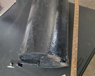 Heavy cast iron mailbox. Solves the kid in pickup with baseball bat experience. 