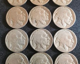 old Buffalo nickels, dates, 1920s etc