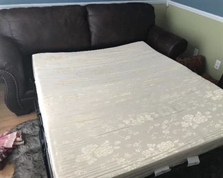 Sleeper sofa with bed extended 