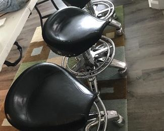 Three motorcycle adjustable stools