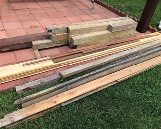 4”x4” lumber/post & other wood pieces