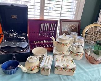 Hall China, Silverware Sets, Edison Record Player