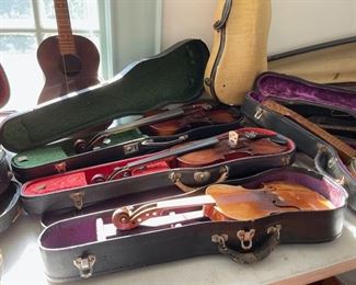 Tons of Vintage Violins and Bows